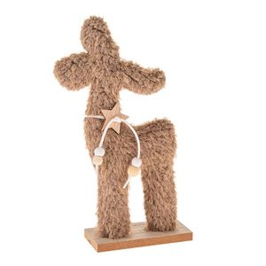 Vianočná dekorácia Textilný sobík 23 cm, chlpatý fleece vyobraziť