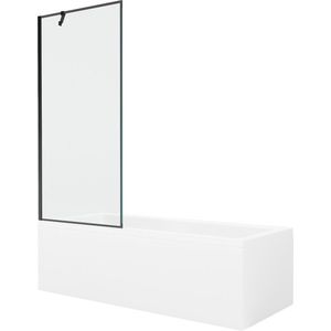 MEXEN/S - Cubik obdĺžniková vaňa 150 x 70 cm s panelom + vaňová zástena 80, čierna vzor 550315070X9508007070 vyobraziť