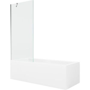 MEXEN/S - Cubik obdĺžniková vaňa 160 x 70 cm s panelom + vaňová zástena 80, transparent, chróm 550316070X9508000001 vyobraziť