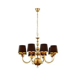 Jupiter 1952 - Luster na reťazi BATUMI 8xE27/40W/230V čierna/mosadz 1952 vyobraziť