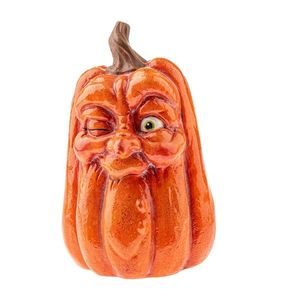 Jesenná dekorácia Tekvica s tvárou, 20 x 32 cm, magnesium vyobraziť