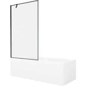 MEXEN/S - Cubik obdĺžniková vaňa 160 x 70 cm s panelom + vaňová zástena 100, čierna vzor 550316070X9510007070 vyobraziť