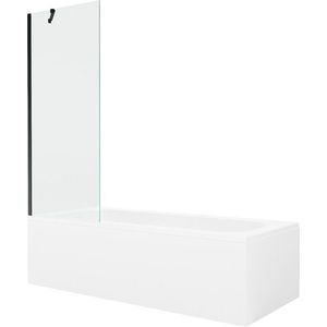 MEXEN/S - Vega obdĺžniková vaňa 150 x 70 cm s panelom + vaňová zástena 70, transparent, čierna 550115070X9507000070 vyobraziť