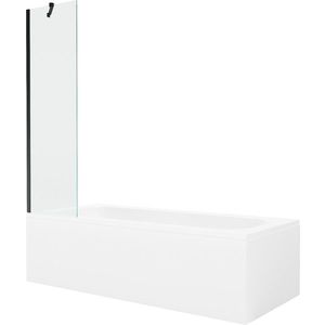 MEXEN/S - Vega obdĺžniková vaňa 160 x 70 cm s panelom + vaňová zástena 50, transparent, čierna 550116070X9505000070 vyobraziť