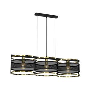 Luster na lanku RIM 3xE27/60W/230V čierna/zlatá 3904 vyobraziť