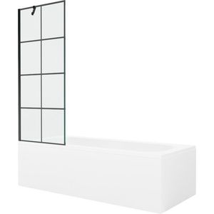 MEXEN/S - Vega obdĺžniková vaňa 160 x 70 cm s panelom + vaňová zástena 70, čierna vzor 550116070X9507007077 vyobraziť