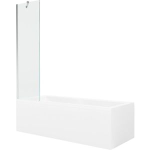 MEXEN/S - Cubik obdĺžniková vaňa 170 x 70 cm s panelom + vaňová zástena 50, transparent, chróm 550317070X9505000001 vyobraziť