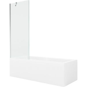 MEXEN/S - Cubik obdĺžniková vaňa 170 x 70 cm s panelom + vaňová zástena 70, transparent, chróm 550317070X9507000001 vyobraziť