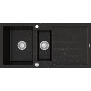 Granitový drez MEXEN ANDRES 100 x 50 cm čierny-zlatý vyobraziť