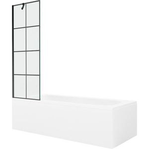 MEXEN/S - Vega obdĺžniková vaňa 170 x 70 cm s panelom + vaňová zástena 60, čierna vzor 550117077X9506007077 vyobraziť