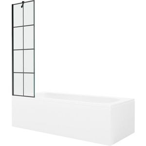 MEXEN/S - Vega obdĺžniková vaňa 180 x 80 cm s panelom + vaňová zástena 50, čierna vzor 550118080X9505007077 vyobraziť