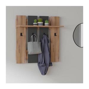 Nástenný vešiak MITA 70x70 cm antracit/hnedá 835PUQ4001 vyobraziť