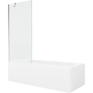 MEXEN/S - Vega obdĺžniková vaňa 180 x 80 cm s panelom + vaňová zástena 80, transparent, chróm 550118080X9508000001 vyobraziť