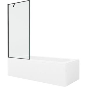 MEXEN/S - Vega obdĺžniková vaňa 180 x 80 cm s panelom + vaňová zástena 80, čierna vzor 550118080X9508007070 vyobraziť