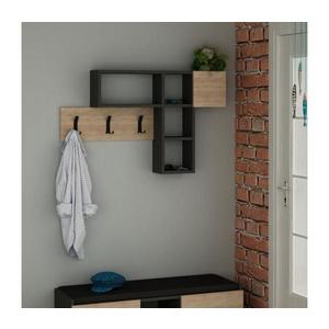 Nástenný vešiak s policou GAME 61x99, 5 cm béžová/antracit 776HMS4010 vyobraziť