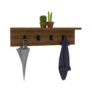 Nástenný vešiak s policou AYLA 14, 5x60 cm hnedá 835PUQ1637 vyobraziť