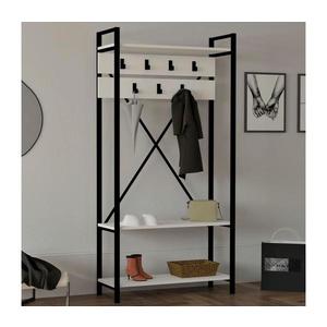 Predsieňová stena 180x90 cm biela/čierna 835PUQ4007 vyobraziť