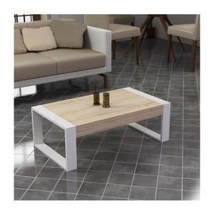 Konferenčný stolík RETRO 40x90 cm biela/béžová 550ARN1704 vyobraziť