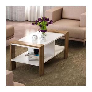 Konferenčný stolík ERICA 42x90 cm biela/hnedá 756FRN2811 vyobraziť