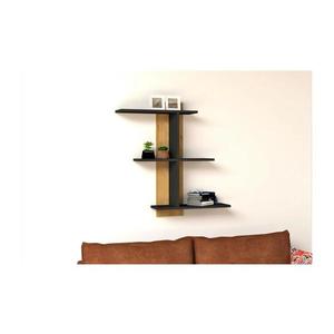 Nástenná polica BAHRO 90x111 cm antracit/hnedá 835PUQ1638 vyobraziť