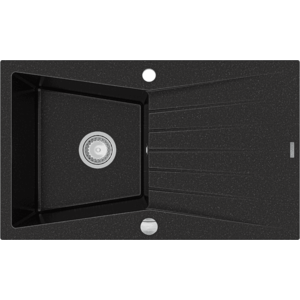 Granitový dřez MEXEN CESAR černý/stříbrný vyobraziť