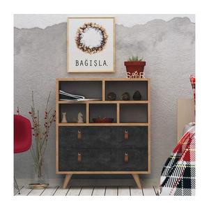 Komoda MARCO 85, 6x70 cm antracit/hnedá 811MDD3415 vyobraziť