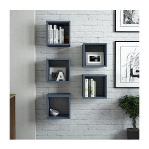 SADA 5x Nástenná polica BOX modrá 845HCT1612 vyobraziť