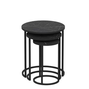 Odkladací stolík Gloria Black, 3 ks vyobraziť