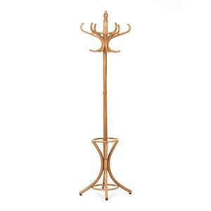 Drevený stojanový vešiak, tmavý dub, 52 x 186 cm vyobraziť