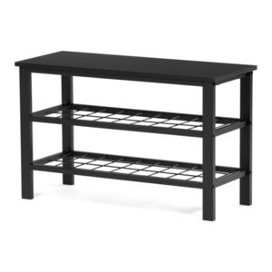 Botník se 2 policemi, černá vyobraziť