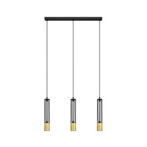 LED Luster na lanku BARS 3xGU10/4, 8W/230V čierna/zlatá W-L 1115/3 GO+BK+GO vyobraziť