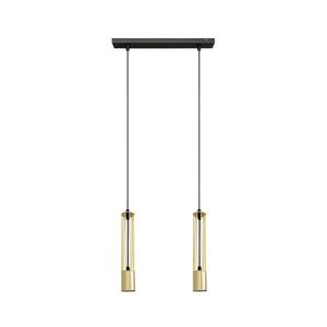 LED Luster na lanku BARS 2xGU10/4, 8W/230V zlatá/čierna W-L 1115/2 GO vyobraziť
