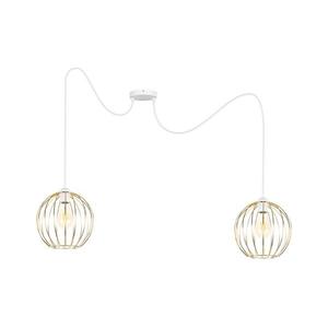 Luster na lanku MATT 2xE27/60W/230V pavúk biela/zlatá 0852 vyobraziť