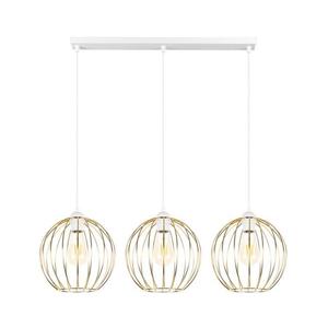 Luster na lanku MATT 3xE27/60W/230V biela/zlatá 0855 vyobraziť