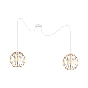 Luster na lanku MATT 2xE27/60W/230V pavúk biela/medená 0862 vyobraziť