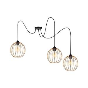 Luster na lanku MATT 3xE27/60W/230V pavúk čierna/medená 0868 vyobraziť