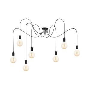 Luster na lanku MIROS 7xE27/60W/230V pavúk čierna 0064 vyobraziť