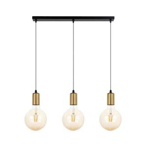 Luster na lanku MIROS 3xE27/60W/230V čierna/zlatá 0255 vyobraziť