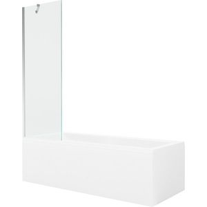 MEXEN/S - Cubik obdĺžniková vaňa 170 x 70 cm s panelom + vaňová zástena 60, transparent, chróm 550317070X9506000001 vyobraziť