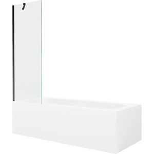 MEXEN/S - Vega obdĺžniková vaňa 170 x 70 cm s panelom + vaňová zástena 60, transparent, čierna 550117070X9506000070 vyobraziť