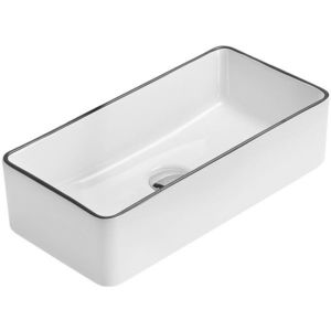 MEXEN - Nadia umývadlo na dosku 46 x 23, biela/čierna hrana 21614607 vyobraziť