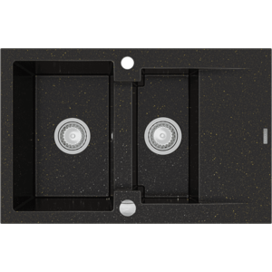 Granitový dřez MEXEN GASPAR černo-zlatý vyobraziť