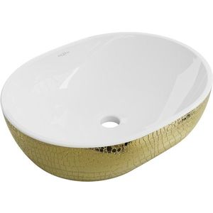 MEXEN - Viki umývadlo na dosku 48 x 35, biela/zlatá vzor 21054808 vyobraziť