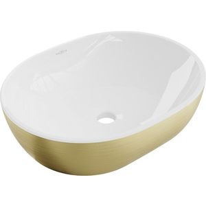 MEXEN - Viki umývadlo na dosku 48 x 35, biela/zlatá vzor 21054817 vyobraziť