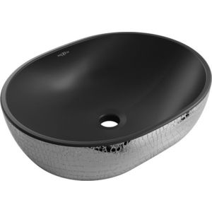 MEXEN - Viki umývadlo na dosku 48 x 35, čierna mat/strieborná vzor 21054872 vyobraziť