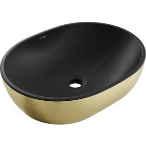 MEXEN - Viki umývadlo na dosku 48 x 35, čierna mat/zlatá vzor 21054877 vyobraziť