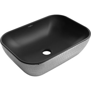 MEXEN - Rita umývadlo na dosku 45 x 32, čierna mat/strieborná vzor 21084572 vyobraziť