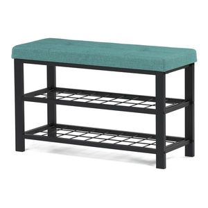 Botník se 2 policemi, zelená vyobraziť