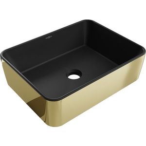 MEXEN - Catia umývadlo na dosku 48 x 37, čierna mat/zlatá 21314876 vyobraziť