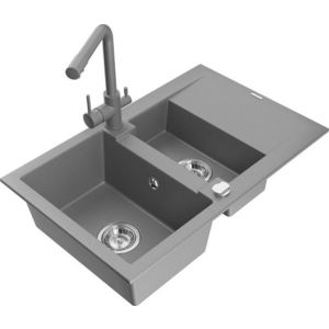 MEXEN/S MEXEN/S - Gaspar granitový drez 1.5 s odkvapkávačom vrátane batérie Duero, šedá 6507-71-671600-71 vyobraziť